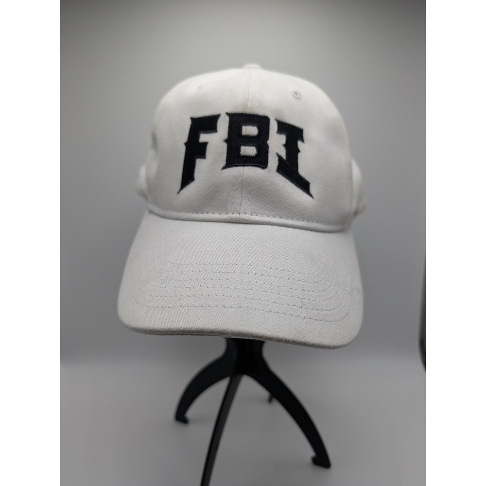 Fat Baggers Inc FBI Hat White Stretch Fit Baseball Cap Mens L/XL Custom Bagger